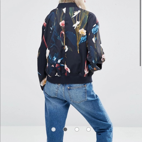 Weekday Print Bomber in Paradise Floral - Picture 2 of 6